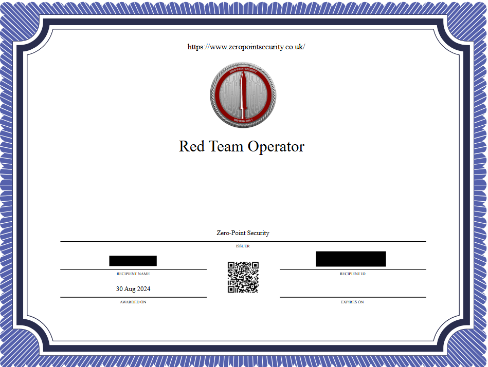 CRTO Certificate